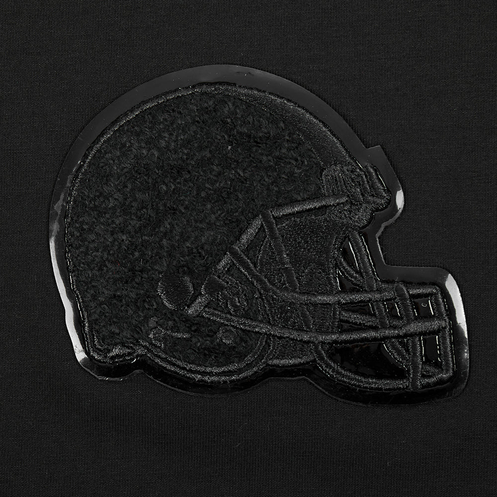 NFL CLEVELAND BROWNS TRIPLE BLACK WOMEN'S SJ BOXY TEE (TRIPLE BLACK WOMEN'S)