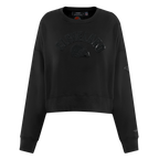NFL CLEVELAND BROWNS TRIPLE BLACK CHANDAIL À COL ROND EN MOLLETON POUR FEMME (TRIPLE NOIR FEMME)