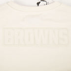 NFL CLEVELAND BROWNS NEUTRAL FLEECE CREWNECK (EGGSHELL)
