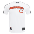 NFL CHICAGO BEARS CLASSIC T-SHIRT RAYÉ EN FILET POUR HOMME (BLANC/MARINE MINUIT)