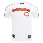 NFL CHICAGO BEARS CLASSIC T-SHIRT RAYÉ EN FILET POUR HOMME (BLANC/MARINE MINUIT)