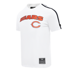 NFL CHICAGO BEARS CLASSIC T-SHIRT RAYÉ EN FILET POUR HOMME (BLANC/MARINE MINUIT)