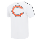 NFL CHICAGO BEARS CLASSIC T-SHIRT RAYÉ EN FILET POUR HOMME (BLANC/MARINE MINUIT)