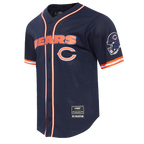 NFL CHICAGO BEARS CLASSIC CHEMISE BOUTONNÉE EN FILET POUR HOMME (MARINE MINUIT/ORANGE)