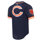 NFL CHICAGO BEARS CLASSIC CHEMISE BOUTONNÉE EN FILET POUR HOMME (MARINE MINUIT/ORANGE)