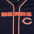 NFL CHICAGO BEARS CLASSIC CHEMISE BOUTONNÉE EN FILET POUR HOMME (MARINE MINUIT/ORANGE)