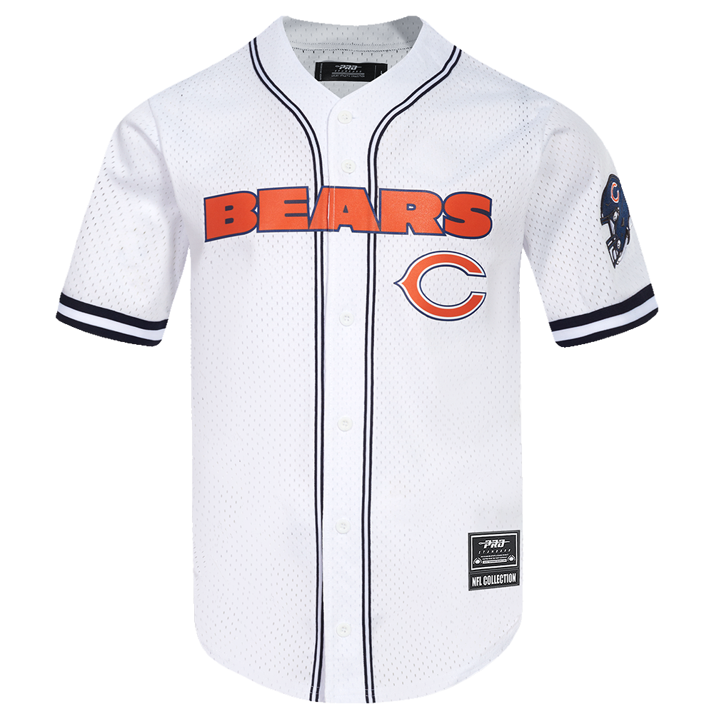 NFL CHICAGO BEARS CLASSIC CHEMISE BOUTONNÉE EN FILET POUR HOMME (BLANC/MARINE MINUIT)