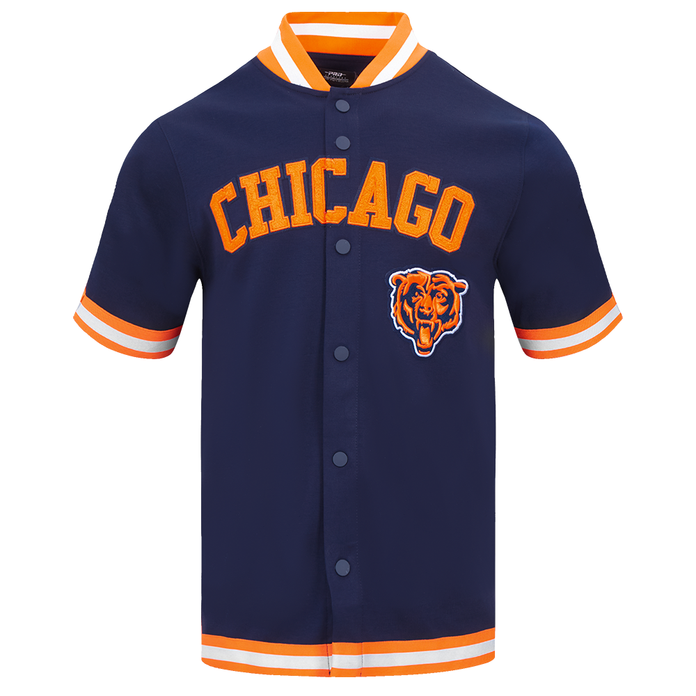 NFL CHICAGO BEARS CLASSIC BLOUSON D'ÉCHAUFFEMENT POUR HOMME (MARINE MINUIT/ORANGE)