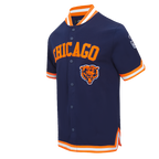 NFL CHICAGO BEARS CLASSIC BLOUSON D'ÉCHAUFFEMENT POUR HOMME (MARINE MINUIT/ORANGE)