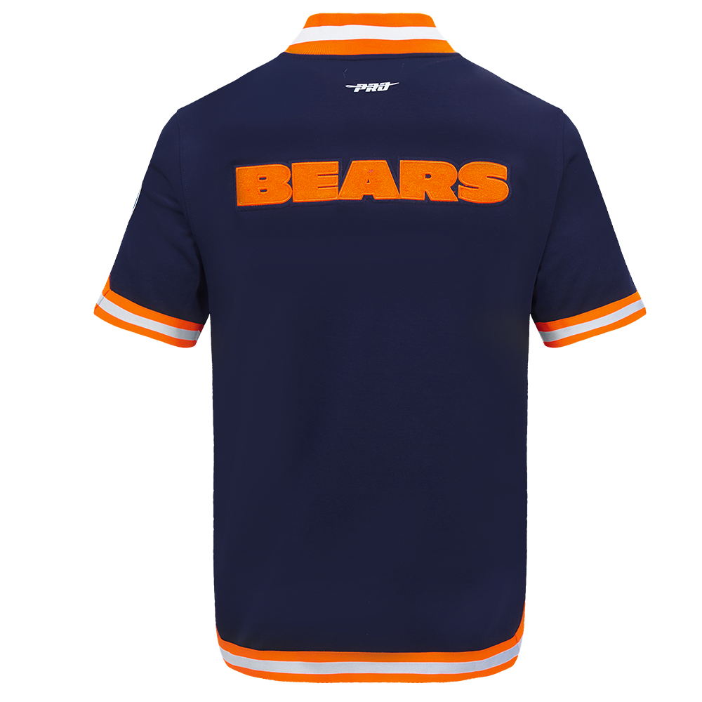 NFL CHICAGO BEARS CLASSIC BLOUSON D'ÉCHAUFFEMENT POUR HOMME (MARINE MINUIT/ORANGE)