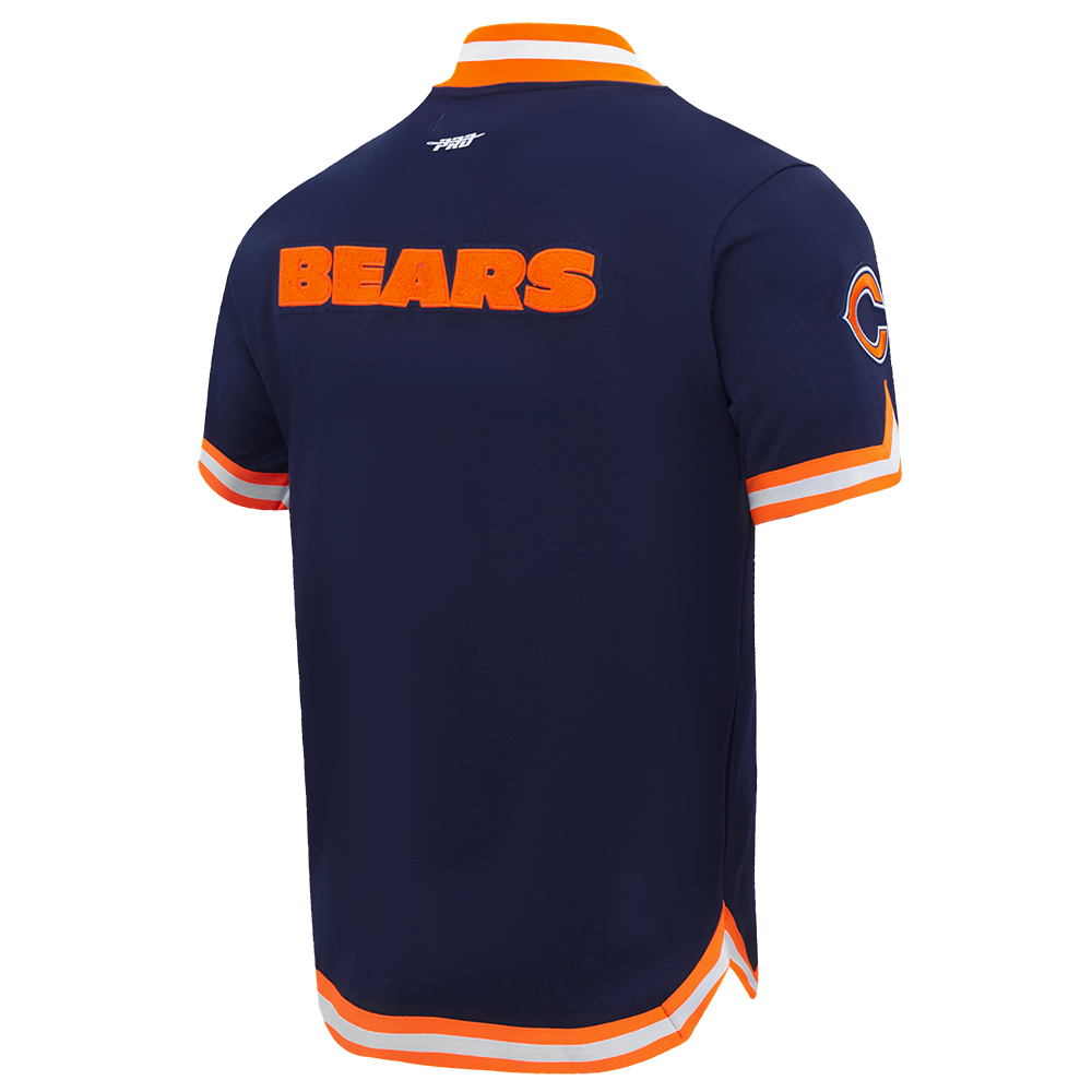 NFL CHICAGO BEARS CLASSIC BLOUSON D'ÉCHAUFFEMENT POUR HOMME (MARINE MINUIT/ORANGE)