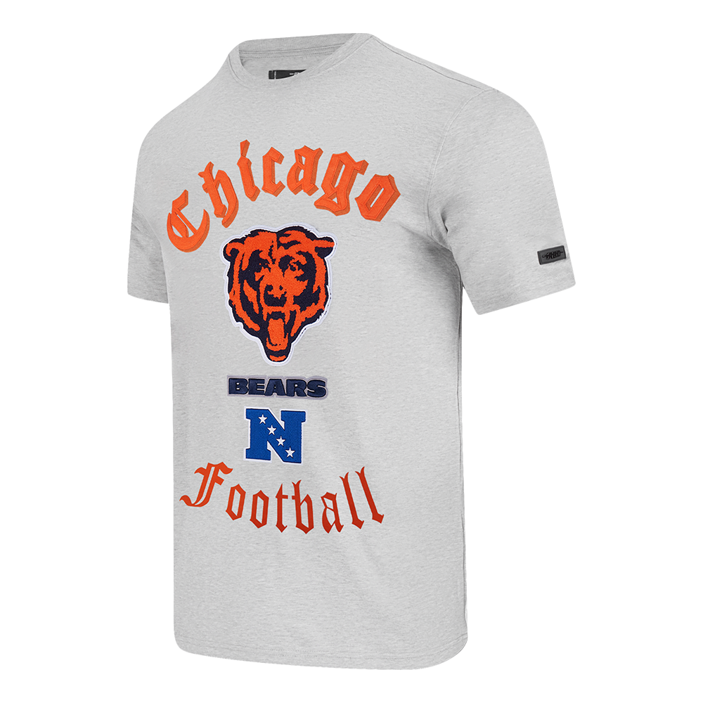 NFL CHICAGO BEARS OLD ENGLISH MEN'S SJ TEE (HEATHER GREY)