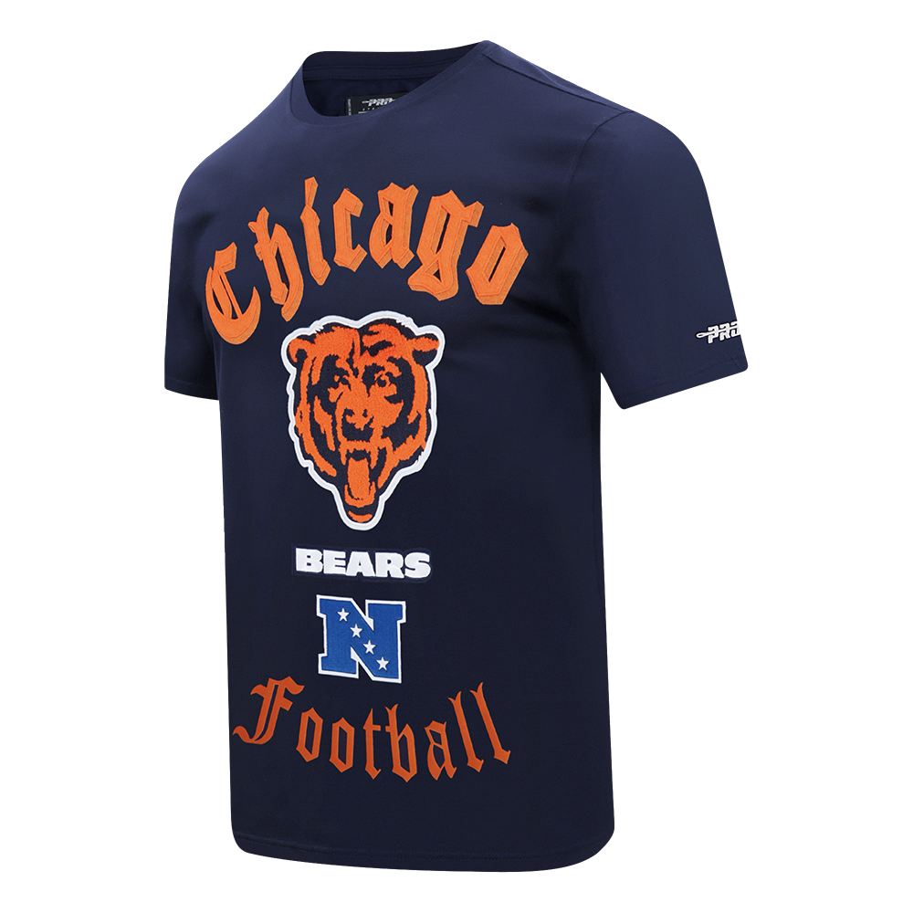 NFL CHICAGO BEARS OLD ENGLISH MEN'S SJ TEE (MIDNIGHT NAVY)