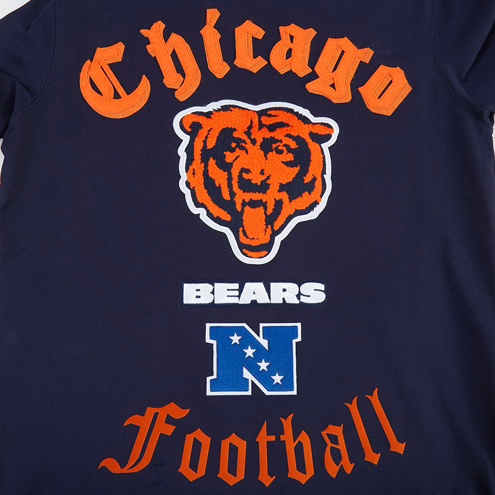 NFL CHICAGO BEARS OLD ENGLISH MEN'S SJ TEE (MIDNIGHT NAVY)