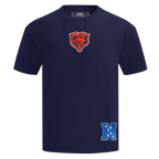 NFL CHICAGO BEARS WINGSPAN T-SHIRT EN JERSEY DE COTON À ÉPAULES TOMBANTES POUR HOMME (MARINE MINUIT)