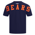 NFL CHICAGO BEARS WINGSPAN T-SHIRT EN JERSEY DE COTON À ÉPAULES TOMBANTES POUR HOMME (MARINE MINUIT)