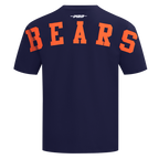 NFL CHICAGO BEARS WINGSPAN T-SHIRT EN JERSEY DE COTON À ÉPAULES TOMBANTES POUR HOMME (MARINE MINUIT)