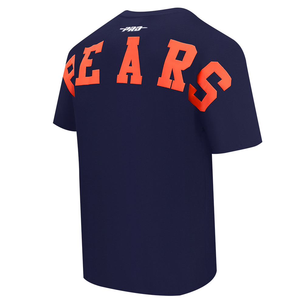NFL CHICAGO BEARS WINGSPAN T-SHIRT EN JERSEY DE COTON À ÉPAULES TOMBANTES POUR HOMME (MARINE MINUIT)