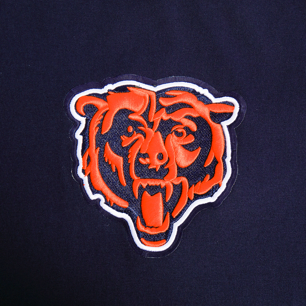 NFL CHICAGO BEARS WINGSPAN T-SHIRT EN JERSEY DE COTON À ÉPAULES TOMBANTES POUR HOMME (MARINE MINUIT)