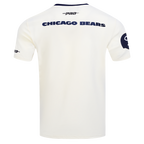 NFL CHICAGO BEARS RETRO CASCADE T-SHIRT À BORDURES CONTRASTANTES POUR HOMME (COQUILLE D'ŒUF/MARINE MINUIT)