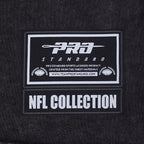 NFL CHICAGO BEARS T-SHIRT CHROME EN JERSEY DE COTON À ÉPAULES TOMBANTES POUR HOMME (NOIR DÉLAVÉ)