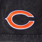 NFL CHICAGO BEARS T-SHIRT CHROME EN JERSEY DE COTON À ÉPAULES TOMBANTES POUR HOMME (NOIR DÉLAVÉ)