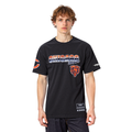 NFL CHICAGO BEARS T-SHIRT CHROME EN JERSEY DE COTON À ÉPAULES TOMBANTES POUR HOMME (NOIR DÉLAVÉ)