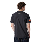 NFL CHICAGO BEARS T-SHIRT CHROME EN JERSEY DE COTON À ÉPAULES TOMBANTES POUR HOMME (NOIR DÉLAVÉ)