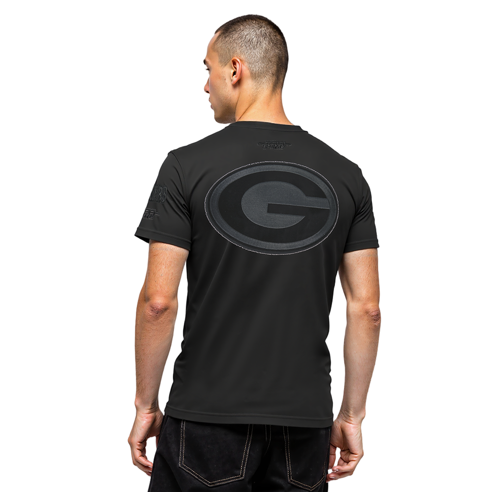 NFL CHICAGO BEARS REBEL ATHLETICS T-SHIRT EN JERSEY SIMPLE À LOGO EMPILÉ POUR HOMME (NOIR)