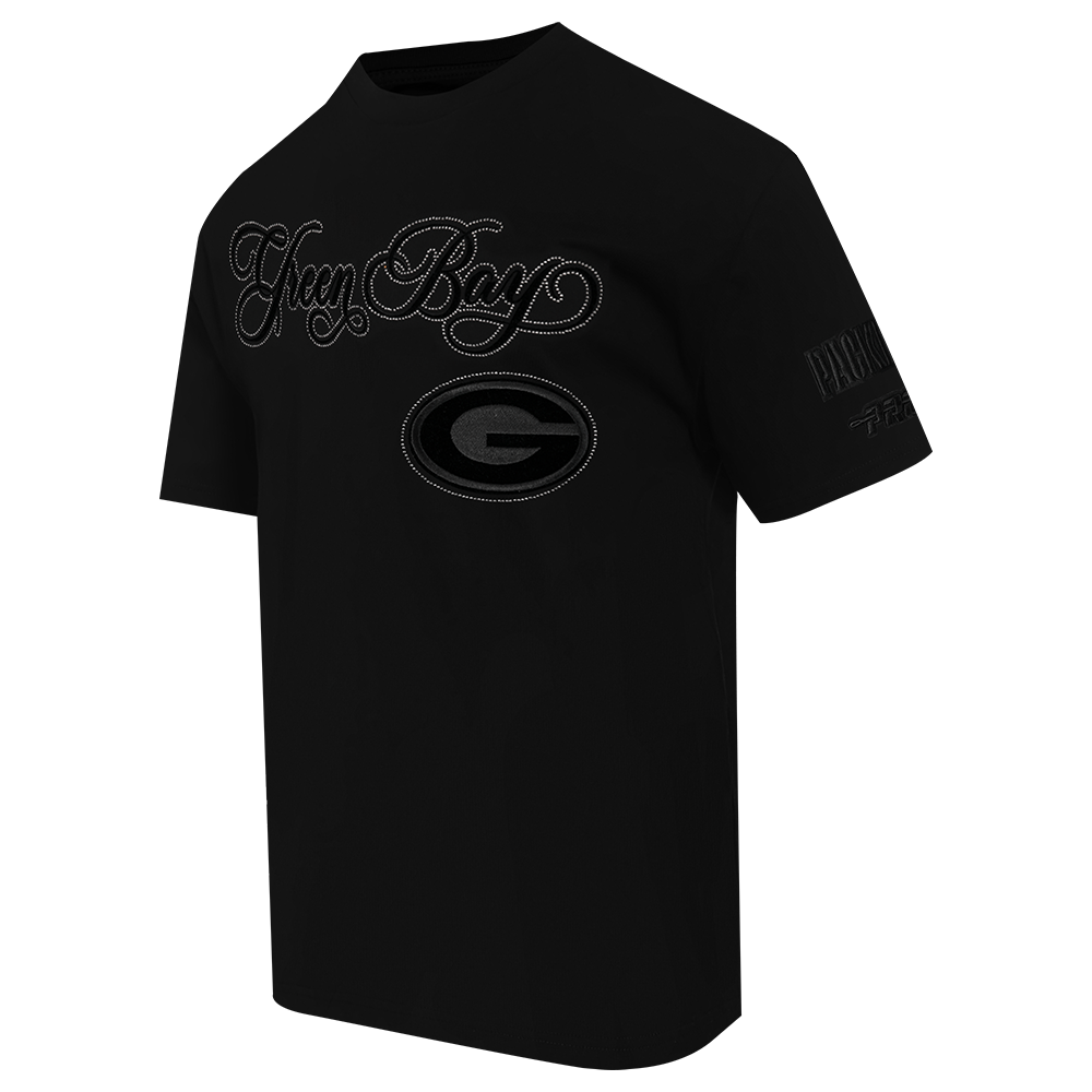 NFL CHICAGO BEARS REBEL ATHLETICS T-SHIRT EN JERSEY SIMPLE À LOGO EMPILÉ POUR HOMME (NOIR)