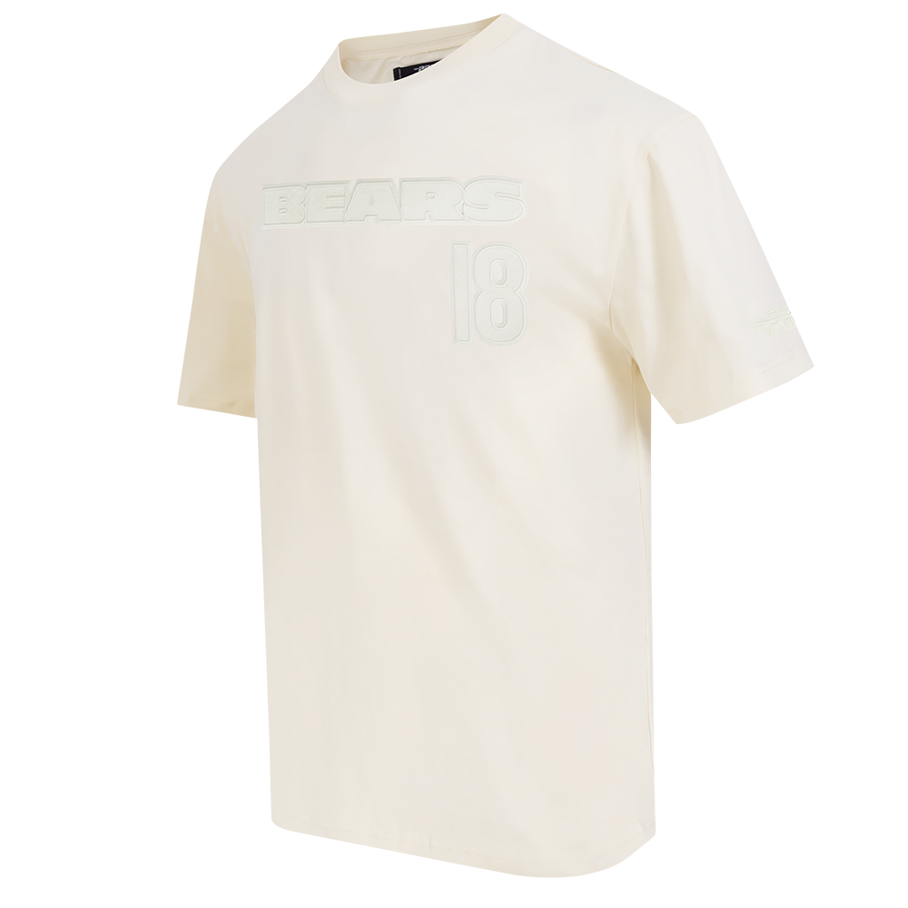NFL CHICAGO BEARS CALEB WILLIAMS #18 NEUTRAL CJ DROP SHOULDER POUR HOMME (COQUILLE D'ŒUF)