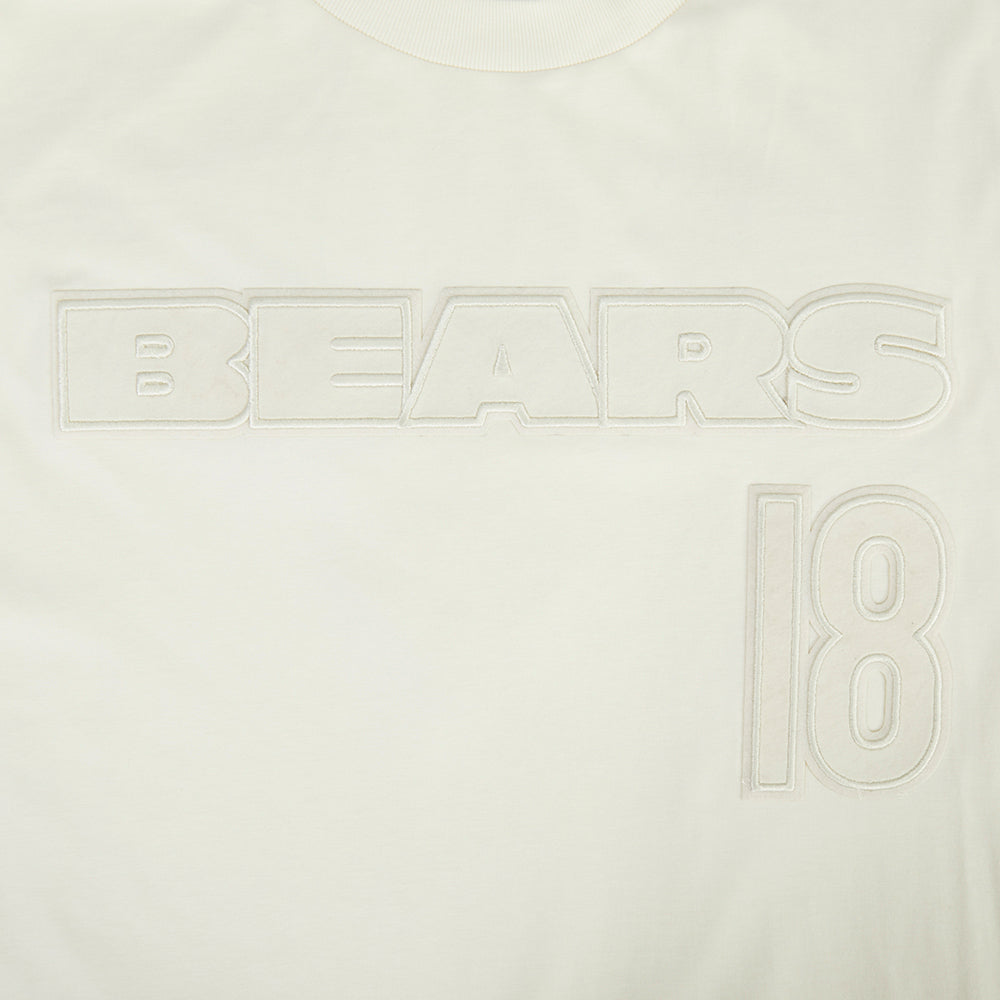 NFL CHICAGO BEARS CALEB WILLIAMS #18 NEUTRAL CJ DROP SHOULDER POUR HOMME (COQUILLE D'ŒUF)