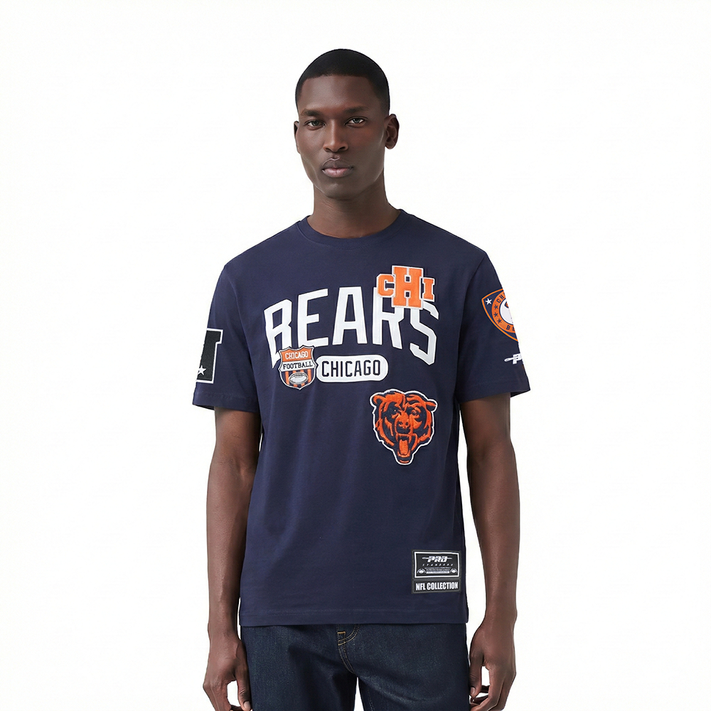 NFL CHICAGO BEARS LETTERMAN MEN'S S/S TEE (MIDNIGHT NAVY)