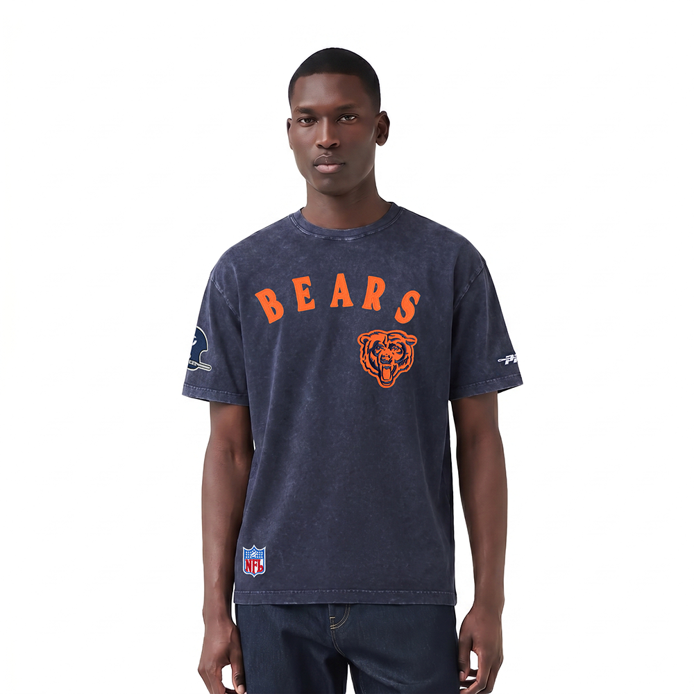 NFL CHICAGO BEARS FIRST TEAM MEN'S S/S TEE (WASHED MIDNIGHT NAVY)