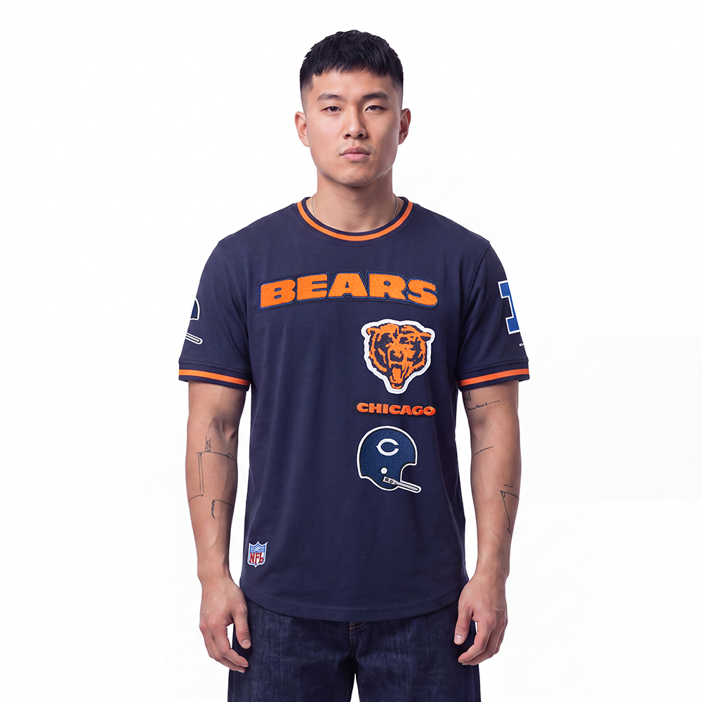 NFL CHICAGO BEARS RETRO CLASSICS MEN'S SHIRT (MIDNIGHT NAVY/ORANGE/MIDNIGHT NAVY)