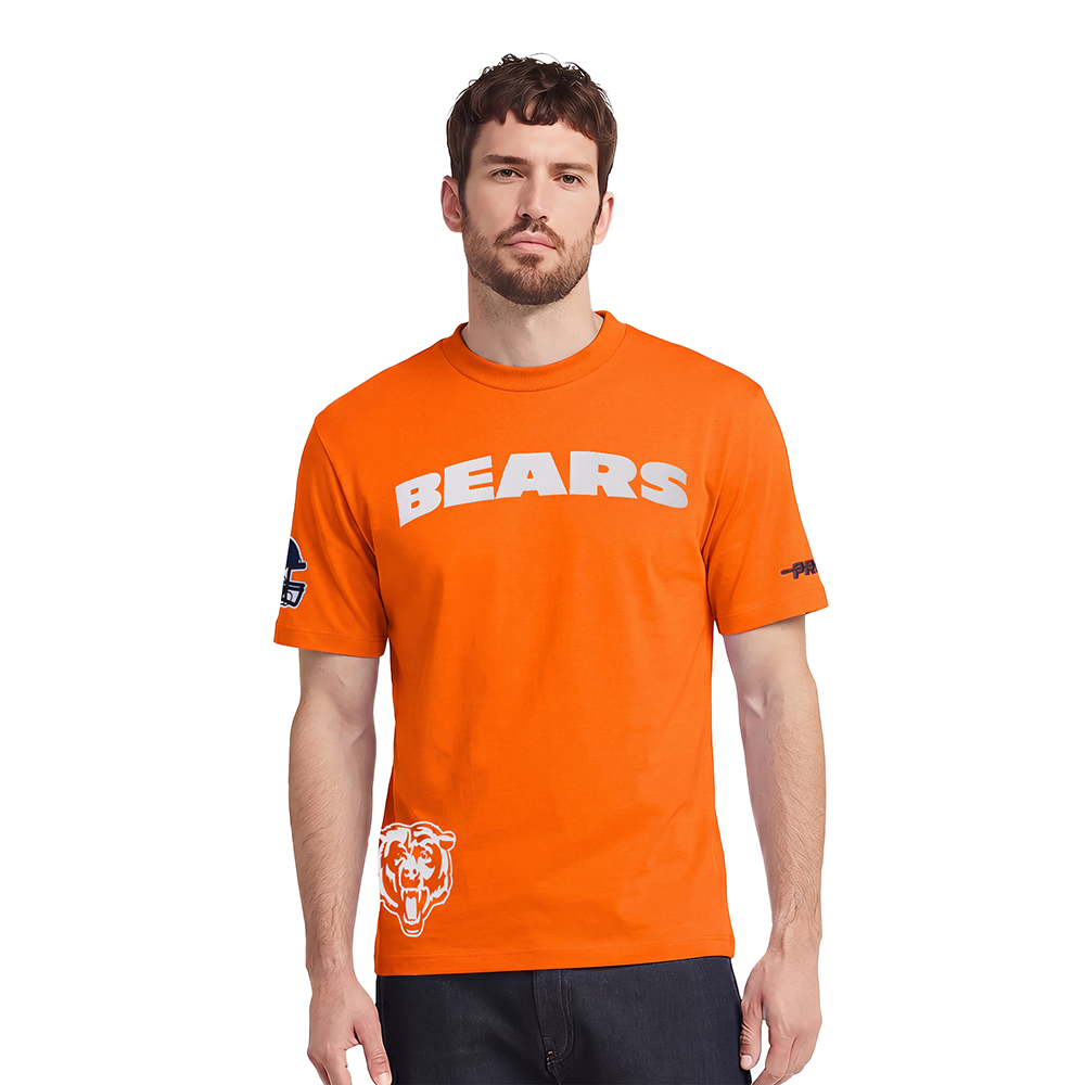 NFL CHICAGO BEARS T-SHIRT À MANCHES COURTES POUR HOMME (ORANGE)