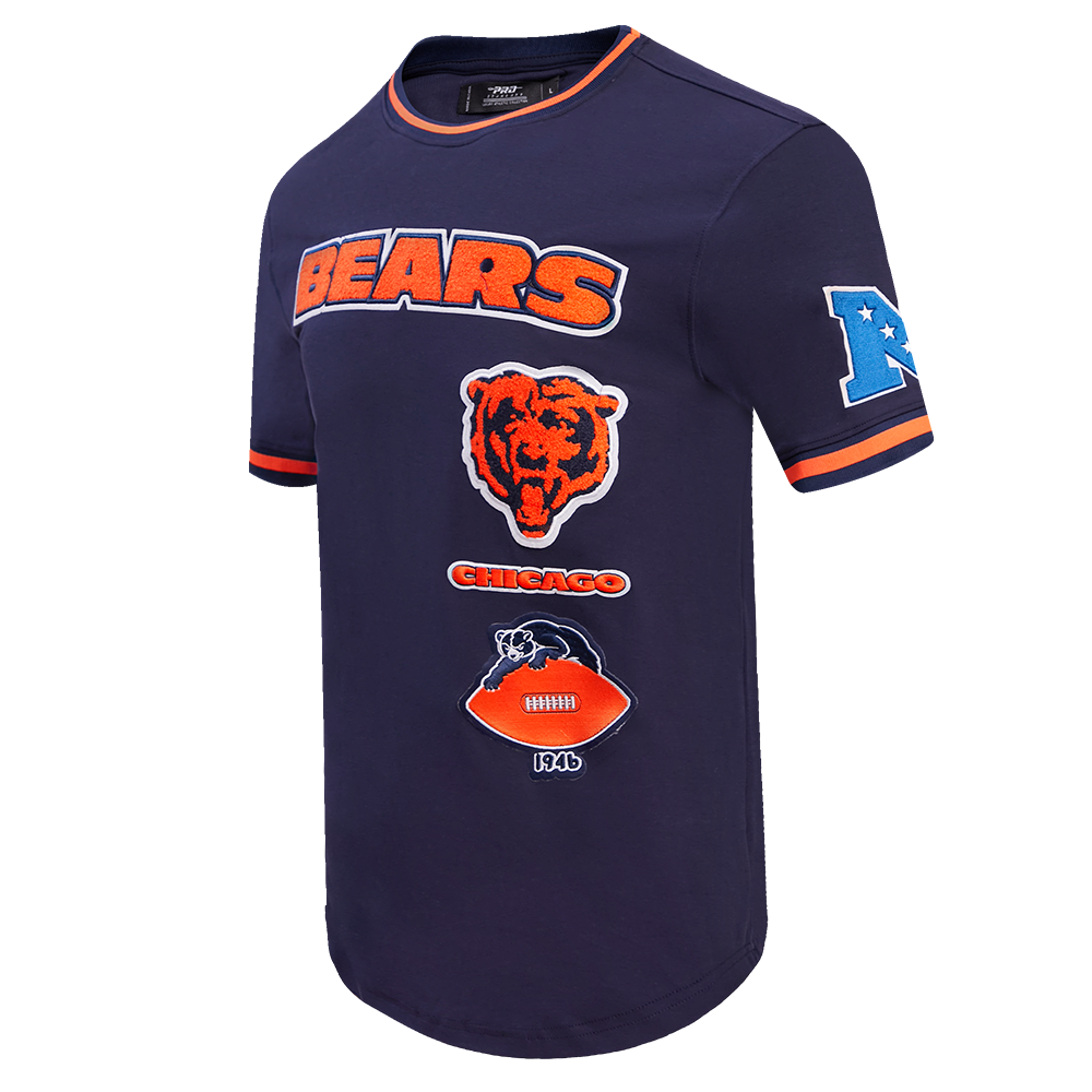 NFL CHICAGO BEARS RETRO CLASSIC MEN'S TEE (MIDNIGHT NAVY/ORANGE/MIDNIGHT NAVY)