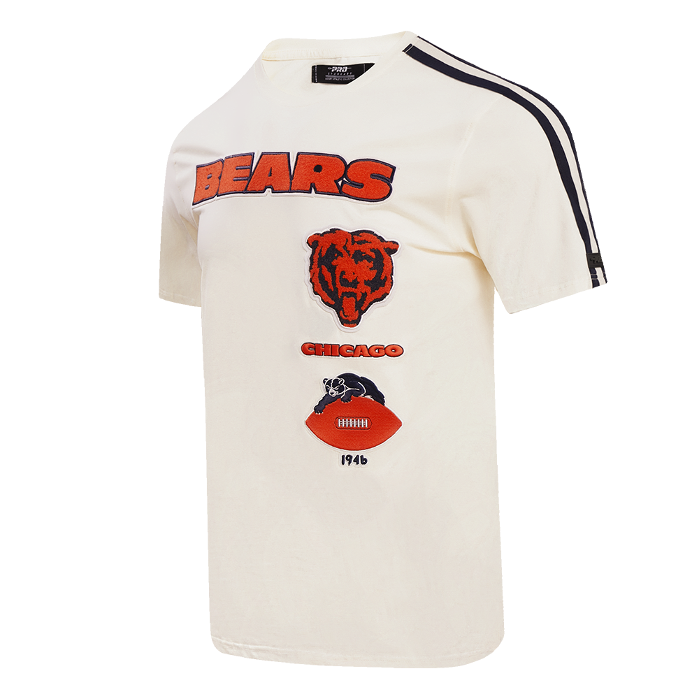 NFL CHICAGO BEARS RETRO CLASSIC MEN'S STRIPED TEE (EGGSHELL/ MIDNIGHT NAVY)