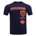NFL CHICAGO BEARS RETRO CLASSIC T-SHIRT À RAYURES POUR HOMME (MARINE MINUIT/ORANGE/MARINE MINUIT)