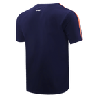NFL CHICAGO BEARS RETRO CLASSIC T-SHIRT À RAYURES POUR HOMME (MARINE MINUIT/ORANGE/MARINE MINUIT)