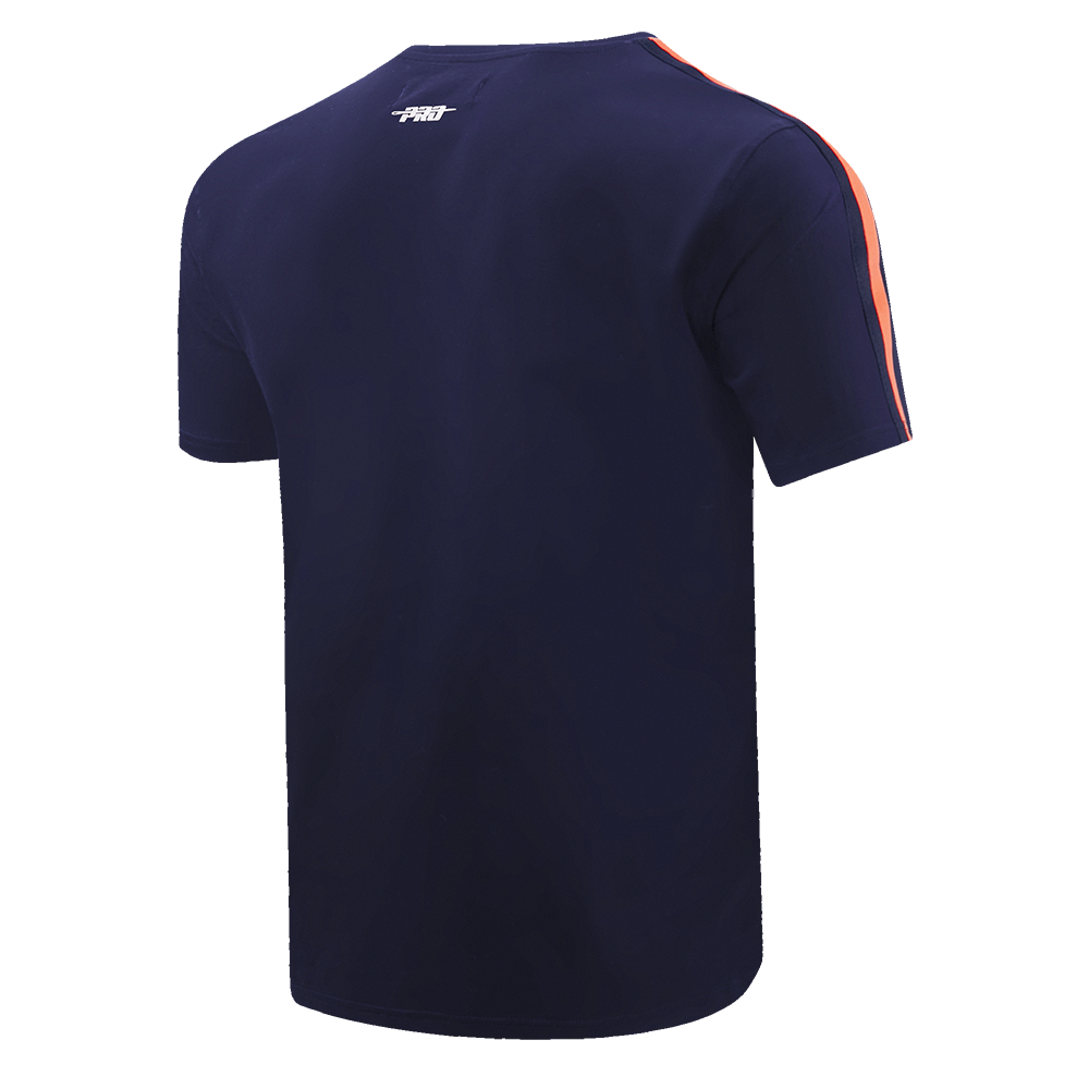 NFL CHICAGO BEARS RETRO CLASSIC T-SHIRT À RAYURES POUR HOMME (MARINE MINUIT/ORANGE/MARINE MINUIT)