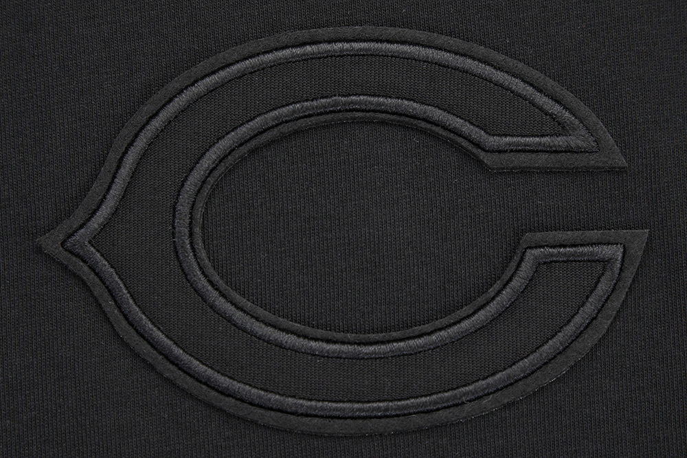 NFL CHICAGO BEARS NEUTRAL T-SHIRT EN JERSEY DE COTON À ÉPAULES TOMBANTES (NOIR)