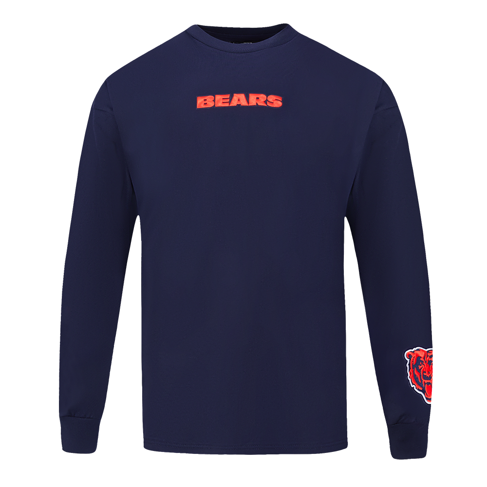 NFL CHICAGO BEARS WINGSPAN MEN'S DROP SHOULDER LS TEE (MIDNIGHT NAVY)