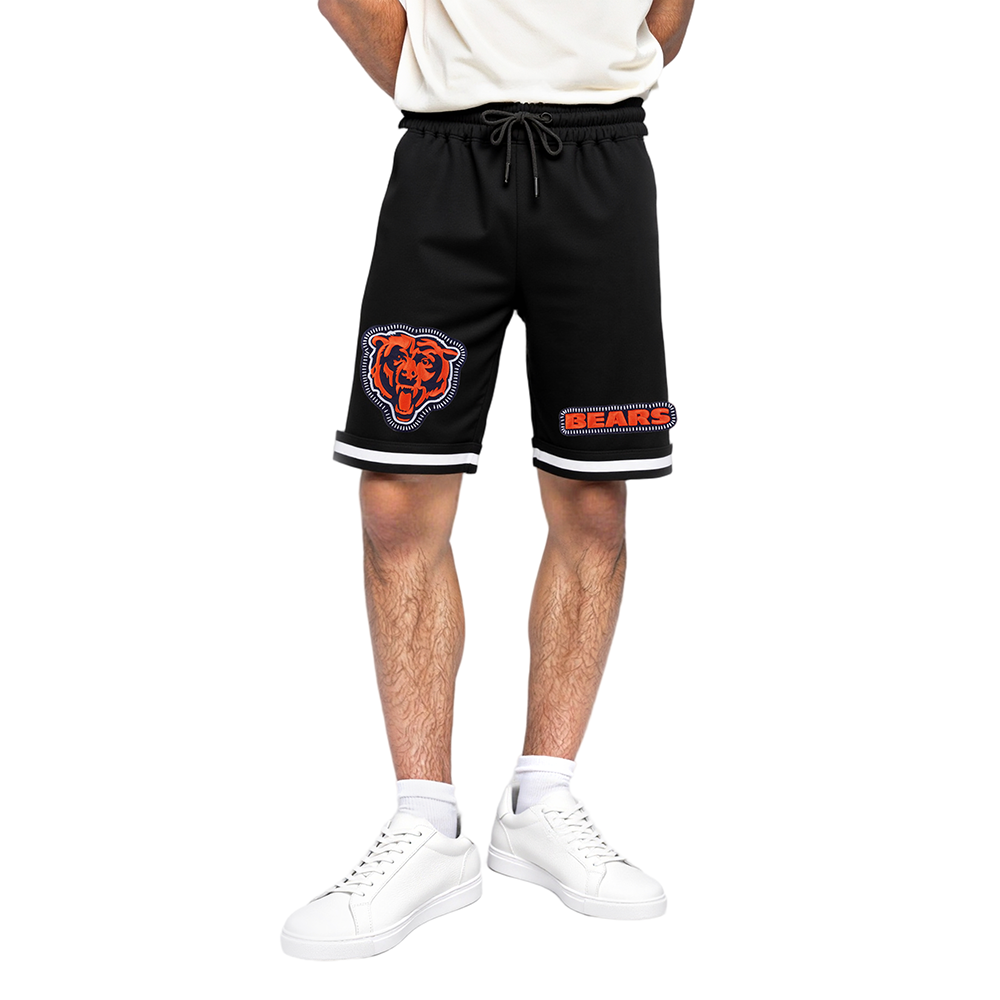 NFL CHICAGO BEARS DIY PICK STITCH MEN'S DOUBLE KNIT 2.0 SHORT (BLACK)