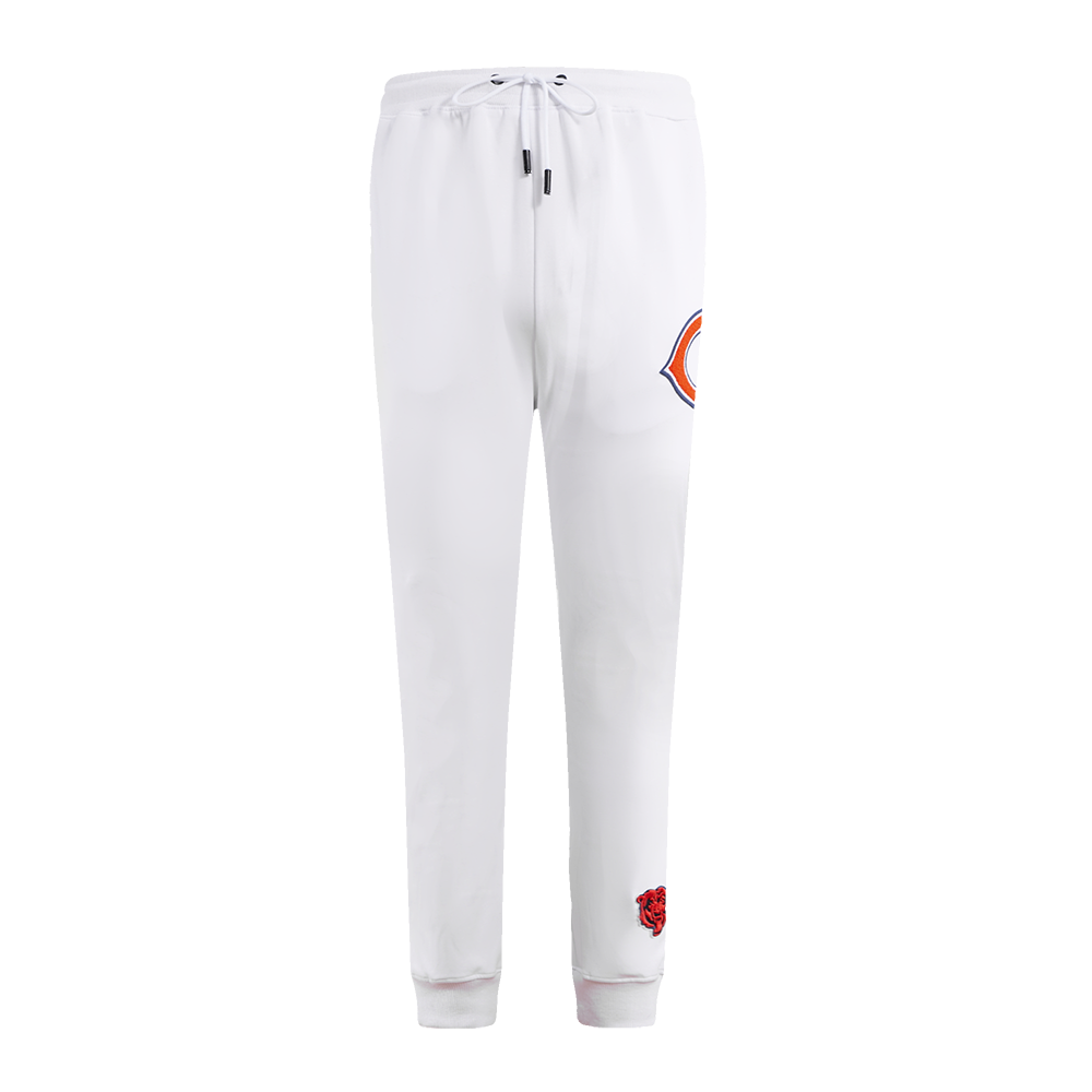 NFL CHICAGO BEARS CLASSIC CHENILLE PANTALON JOGGER POUR HOMME (BLANC)