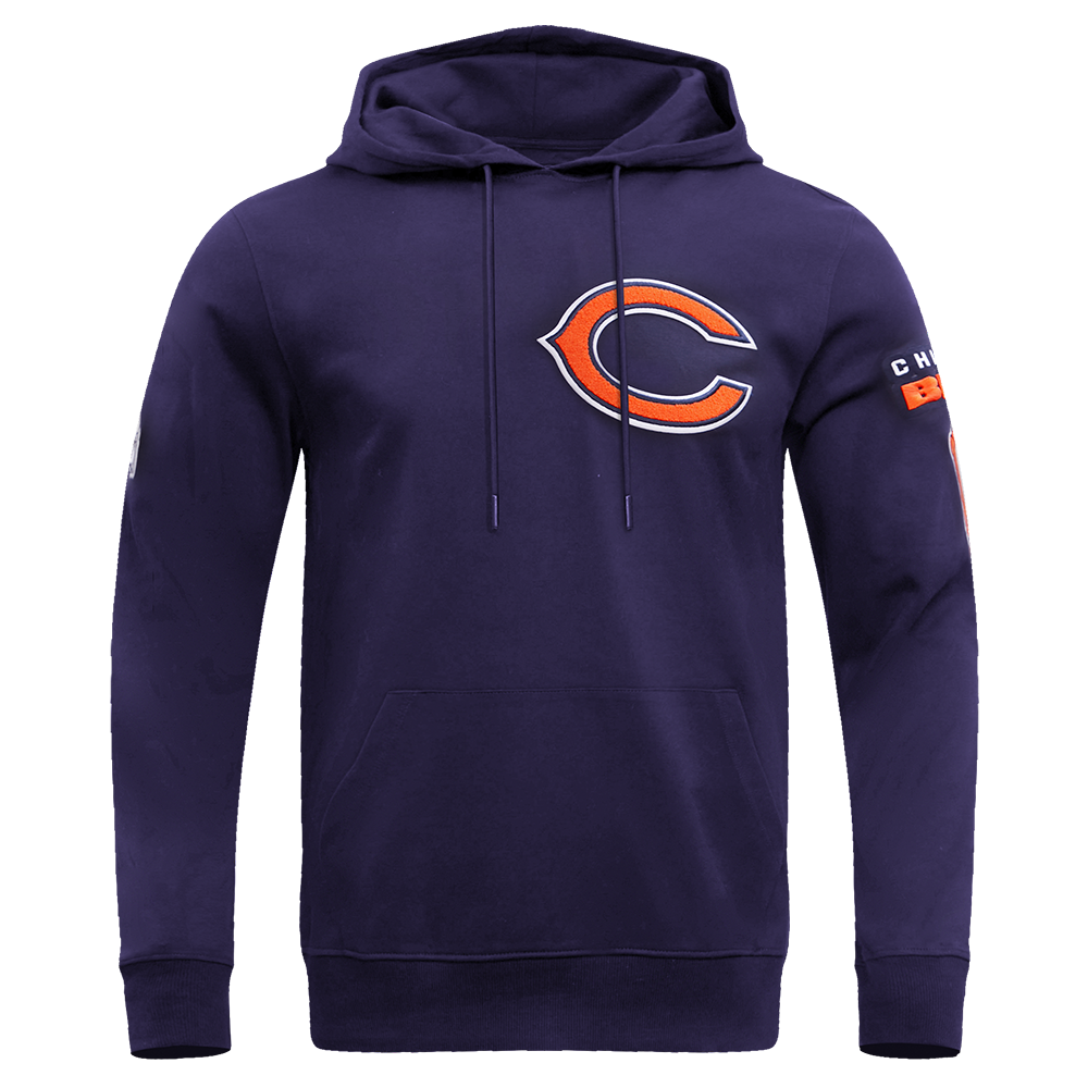 NFL CHICAGO BEARS CLASSIC CHENILLE CHANDAIL À CAPUCHON POUR HOMME (MARINE MINUIT)