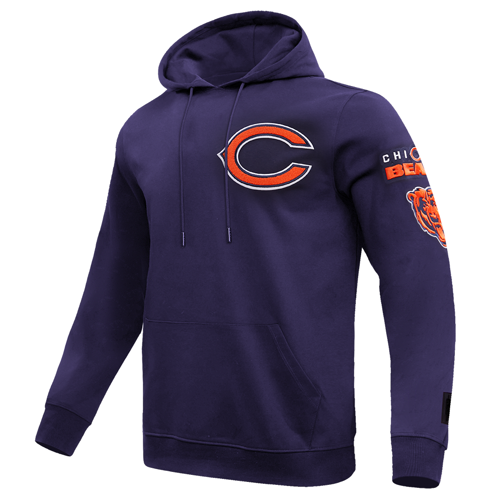 NFL CHICAGO BEARS CLASSIC CHENILLE MEN'S PULLOVER HOODIE (MIDNIGHT NAVY)