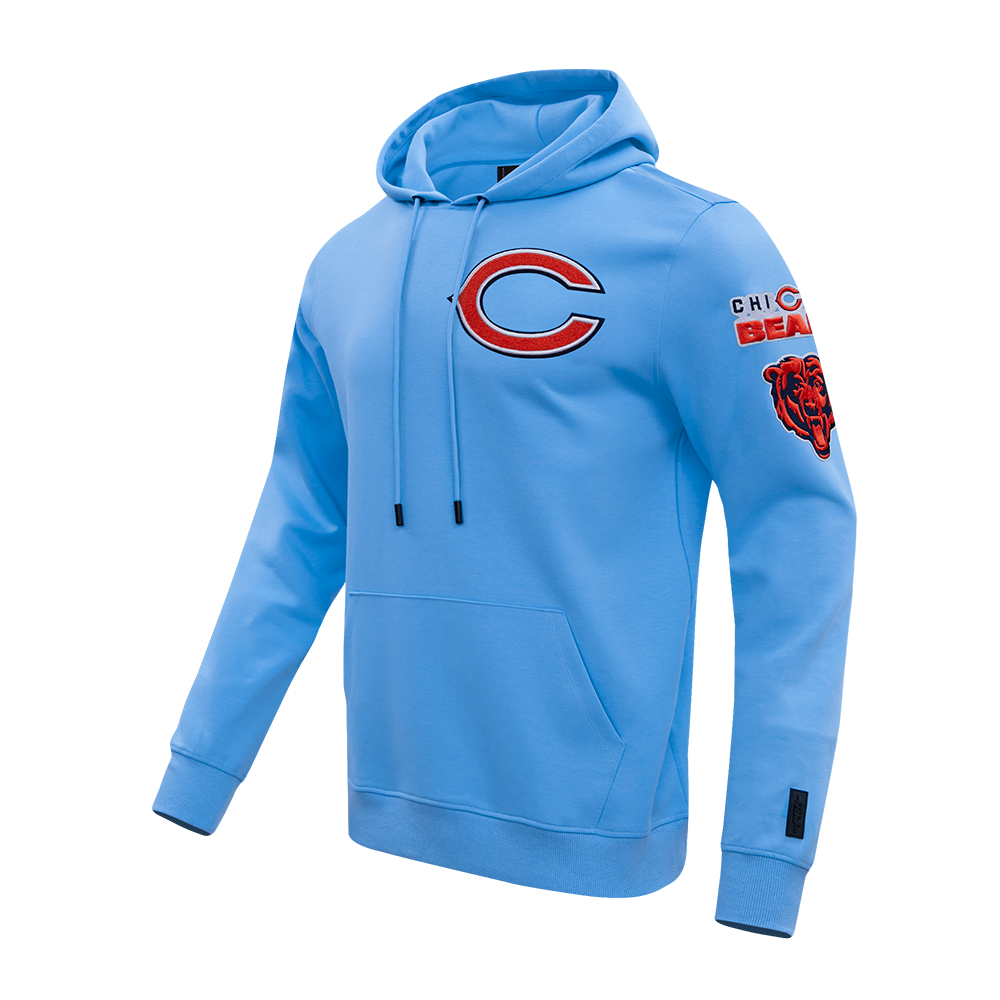 NFL CHICAGO BEARS CLASSIC CHENILLE MEN'S PULLOVER HOODIE (UNIVERSITY BLUE)