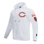 NFL CHICAGO BEARS CLASSIC CHENILLE MEN'S PULLOVER HOODIE (WHITE)