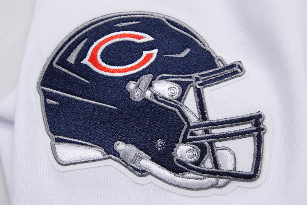 NFL CHICAGO BEARS CLASSIC CHENILLE MEN'S PULLOVER HOODIE (WHITE)